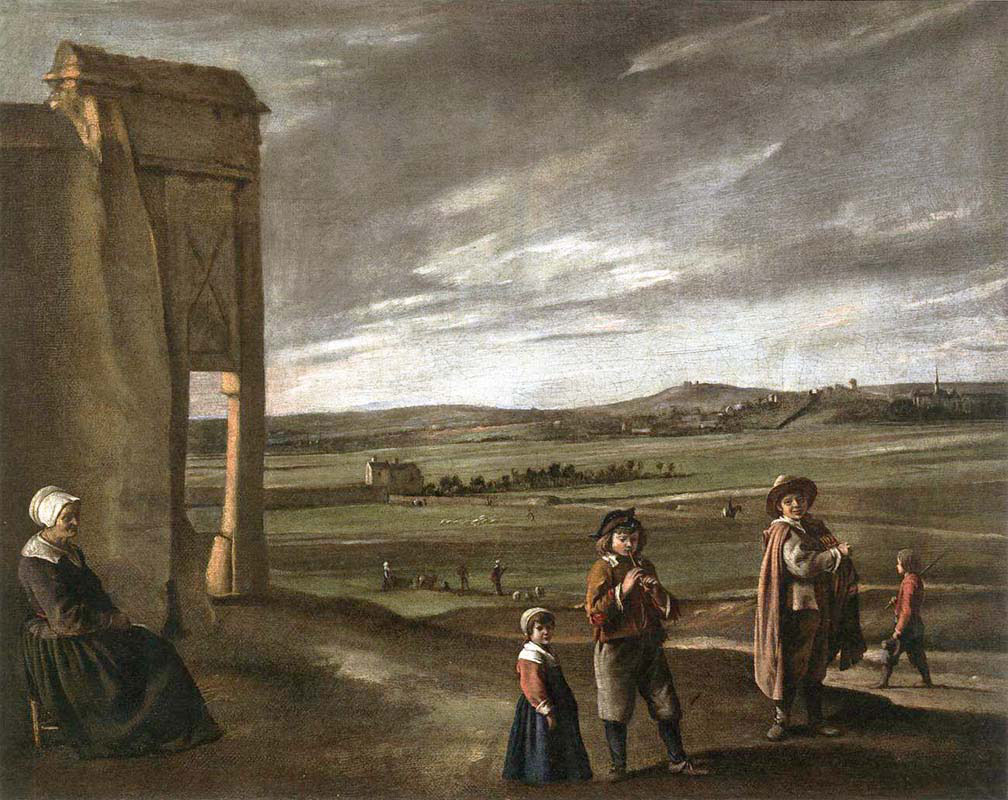 landscape with peasants